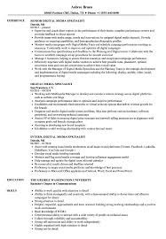 Digital Media Specialist Resume Samples Velvet Jobs
