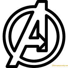 Avengers decal, avengers logo symbol vector silhouette, superhero sticker, agents of shield, endgame, cpt america, iron man, spiderman. The Avengers Symbol Coloring Pages Cartoons Coloring Pages Free Printable Coloring Pages Online