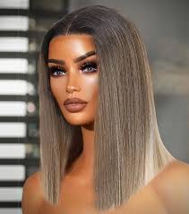 lace front wigs human hair blend