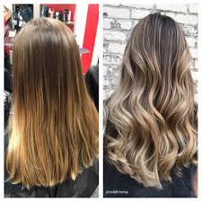Before And After Cool Blonde Balayage Transformation By Askforamy Sandy Blonde Hair Blonde Hair Color Brunette Balayage Hair