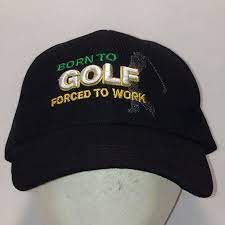 Funny Quotes Golfing Hat Black Baseball Cap Dad Caps Born To Etsy Black Baseball Cap Hats For Men Hats