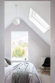 Bedroom With Pitched Roof Skylight And Frameless Glazing Oliver Leech Architects Reigate Roa Skylight Bedroom Scandinavian Home Interiors Bedroom Addition