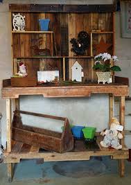 The paints give them new look and life to the pallet pots and they become more durable for. Potting Bench Ideas Lovetoknow