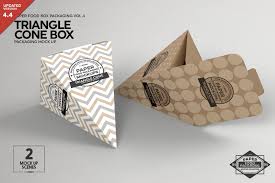 Triangle Cone Box Mockup Food Box Packaging Packaging Mockup Box Packaging