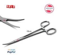 Pinzas Quirúrgicas Kelly con Bloqueo para Arterias 18cm, Portaagujas  Hemostáticos, Curvas y Rectas, Instrumentos Manuales con Certificación CE
