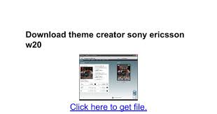 Opera mini enables you to take your full web experience to your phone. Download Tema Hp Sony Ericsson W20