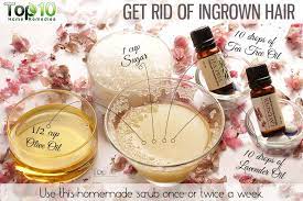 An ingrown hair, as its name suggests, will either grow sideways into the skin, or curl back down and grow into the skin. Home Remedies For Ingrown Hair Top 10 Home Remedies