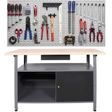 Dema werkbank mit lochwand (922383). Kreher Werkbank 1 Turig 1 Schublade Mit Lochwand Xxl Inkl Hakenset 120 Cm Breit Kaufen Bei Obi