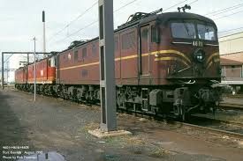 A Row Of Sra Nsw 46 Class Electric Locomotive Mainline South Wales New South Wales New South