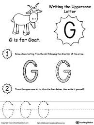 Writing Uppercase Letter G Letter G Letter G Worksheets Letter Activities Preschool