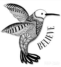 Black White Bird Painting Seni Lukisan Hewan