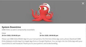Customers may pay bills, enquire balance and conduct a host of financial services transactions. Cimb Clicks Website Down Intermittent Issues For Maybank2u App Web