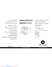 I have a new printer and found the proper driver for it when i am using windows, but i work under ubuntu most of the time and the system does not recognize the printer. Konica Minolta Magicolor 1600w Manuals Manualslib
