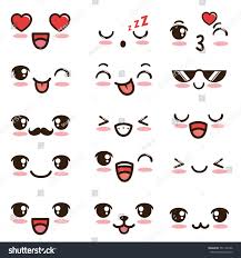 Cute Kawaii Emoticon Face Cute Kawaii Drawings Kawaii Faces Cute Cartoon Faces