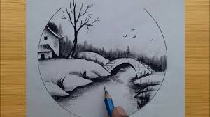 Do not forget to walk through the orange crayon around the sheet of paper. The Best 27 Easy Pencil Sunset Easy Pencil Nature Drawing