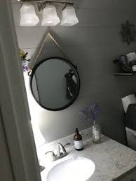 Mother of pearl decorative wall hanging mirror wall bathroom dresser handmade. Round Hanging Wall Mirror With Rope 19 Big Lots