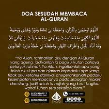 Ini kerana, selepas daripada itu disunatkan untuk menyebut amin berdasarkan. Doa Selepas Baca Alquran Murtadha Dakwah Centre Facebook