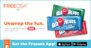 Don't have an advantage card sign up here. Giant Eagle Advantage Card Members Free Airheads Bar Sample At The Freeosk Familysavings