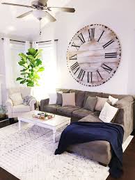 6 Ft Wall Clock Joanna Gaines Style Rustic Farm House Living Room Rustic Farmhouse Living Room Farm House Living Room Modern Living Room Wall