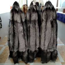 Genuine Silver Fox Fur, Winter Dense Leather Hides, Natural Tanned Pelts,  DIY Craft Materials for Lining, Coat, Scarf, Collars