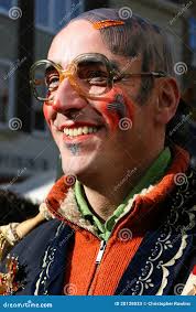Dutch Carnival Man editorial stock photo. Image of costume