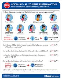 Symptoms include fever, fatigue, cough, body aches, runny nose, headache, diarrhea, and/or loss of taste or smell. Toronto Peel Announces Major Changes To Covid 19 Screening For Students Citynews Toronto