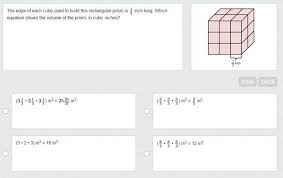 Rectangular prism volume = height * length * width rectangular prism volume definition the rectangular prism volume calculator can instantly calculate the volume of a rectangular prism if you enter in the height, length, and width of the rectangular prism and then click the calculate button. The Edge Of Each Cube Used To Build This Rectangular Prism Is 13 1 3 Inch Long Which Equation Shows Brainly Com