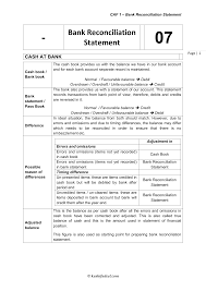 4 the purposes of bank reconciliation. 07 Bank Reconciliation Statement
