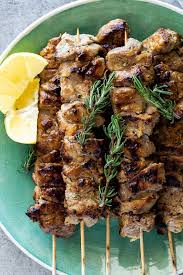 Greek Pork Souvlaki Simply Delicious Recipe Greek Recipes Food Recipes