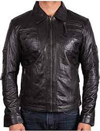 Brandslock Mens Genuine Biker Leather Jacket Bomber Coat Designer Black Xs At Amazon Men S Clothing Store In 2021 Leather Bomber Jacket Leather Jacket Biker Leather