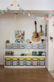 Shared Spaces A Former Dining Room Turned Storage Area Kids Bins From Ikea Ar Storage Kids Room Ikea Kids Playroom Ikea Kids Room