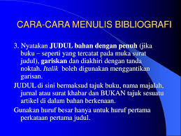 Cara menulis catatan kaki (footnote) dari jurnal. Ppt Bibliografi Senarai Rujukan Powerpoint Presentation Free Download Id 4400641