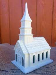 White tile with light gray printed texture pattern. Ceramic Light Up Church Small In Ashland City Tn Ann Smith S Rose Garden Florist