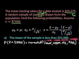 Find The Probability Of Sample Means Ti 84 Youtube