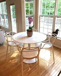 Shop quality dining tables exclusively at pottery barn®. White Lacquer Tulip Dining Table Round Round Dining Table Dining Room Arm Chairs Dining Table Height