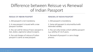 Difference Between Re Issue And Renewal Of Indian Passport Nri Saving And Investment Tips Investment Tips Savings And Investment Investing