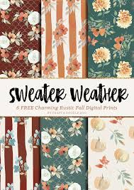 Download Printable Fall Pattern Papers Scrap Booking