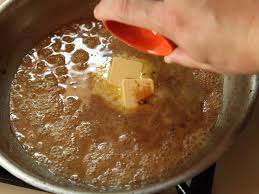 Hasil carian imej untuk heat the saucepan put  the demi glaze  add roux