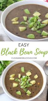 Black Bean Soup With Canned Beans Easy Black Bean Soup Recipe Bean Soup Recipes Easy Black Bean Soup Bean Soup