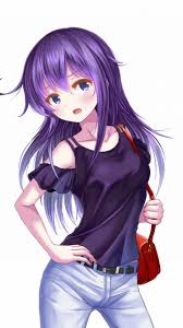 Purple haired gals, a color often overshadowed by the yandere pinks or the kuudere whites. Anime Girl Purple Hair Wallpaper Novocom Top