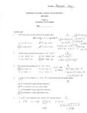 Copyright © karin hutchinson, 2011. Final Exam Review Answer Key 5 Points Each 1 Select The Equation Represented By The Graph Below A Y H U2014122 U00a9y Tlx 5 26 Student E Ikl Ufb01lmex Kg U201d Course Hero