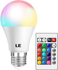 Electrons in the semiconductor recombine with electron holes. Le Rgb Color Changing Light Bulbs With Remote Dimmable 40 Watt Equivalent Warm White A19 E26 Screw Base For Home Decor Bedroom Stage Party And More Led Household Light Bulbs Amazon Com
