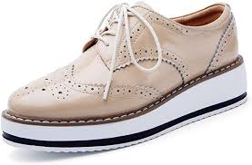 amazon com dadawen womens platform lace up wingtips