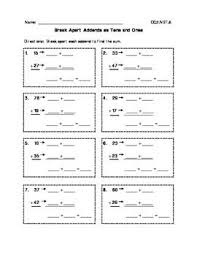Math Breaking Apart Addends To Make Tens And Ones Worksheets Cc 2 Nbt 6 Tens And Ones Worksheets Tens And Ones Math Subtraction