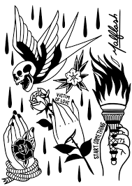 Black American Traditional Tattoo Flash Malflashtattoo Instagram Com Malflashtattoo Black Art Tattoo Traditional Ink Tattoo Flash Sheet