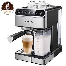 Aicook Espresso Machine Barista Espresso Coffee Maker With One Touch Digital Screen 15 Bar Pump And Automatic Espresso Machine Latte Maker Cappuccino Machine
