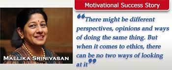 Motivational Story Mallika Srinivasan Success Biography Motivational Stories Motivation Motivational Success Stories