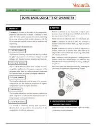 Class 11 Chemistry Revision Notes For Chapter 1 Some Basic