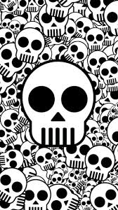 Black And White Wallpaper Hd For Mobile Black And White Skulls Skull Wallpaper Hd Skull Wallpapers Iphone Wallpaper Pattern