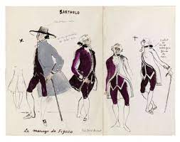Le Mariage De Figaro Croquis Original D Yves Saint Laurent Document Musee Yves Saint Laurent
